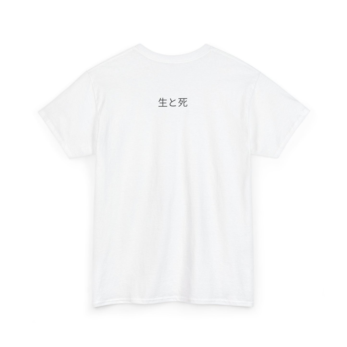 Camiseta Boxy Fit "Life or Death" Blanca