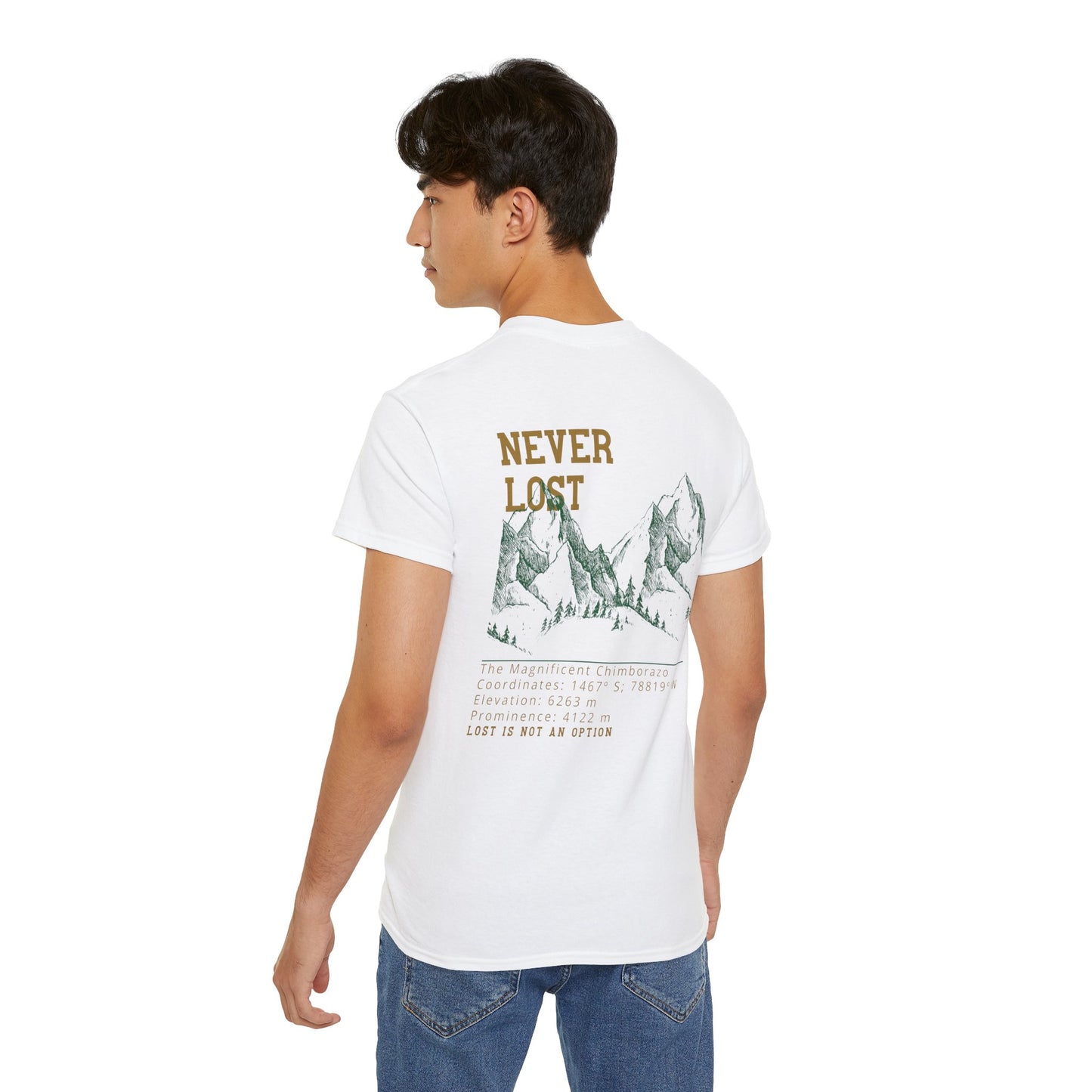 Camiseta Boxy Fit "Peak Mindset" Blanca