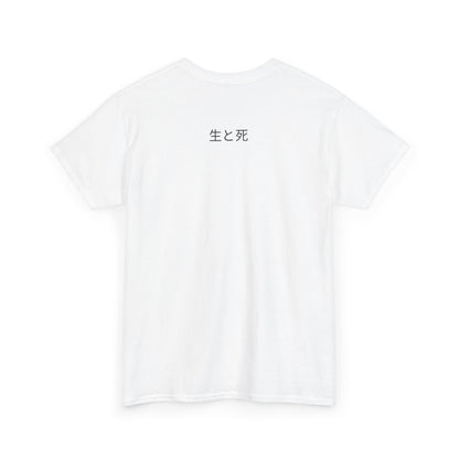Camiseta Boxy Fit "Life or Death" Blanca